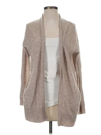 Pre-owned Saks Fifth Avenue Cardigan Sweater In Tan