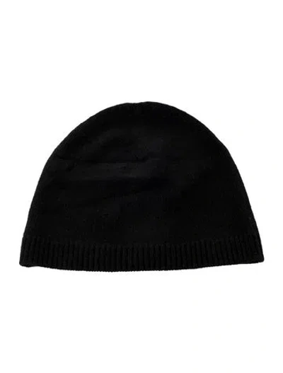 Pre-owned Saks Fifth Avenue Cashmere Beanie W/tags In Black