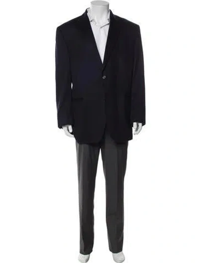 Pre-owned Saks Fifth Avenue Cashmere Blazer In Blue