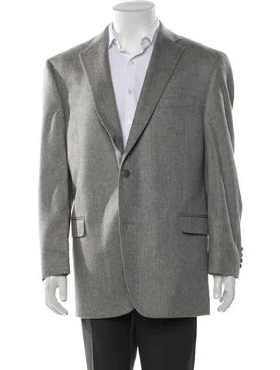 Pre-owned Saks Fifth Avenue Cashmere Blazer In Gray