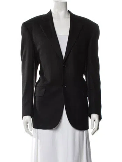 Pre-owned Saks Fifth Avenue Cashmere Blazer In Grey