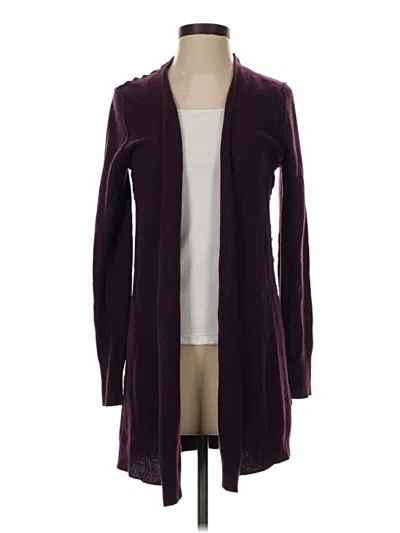 Pre-owned Saks Fifth Avenue Cashmere Cardigan Sweater In Purple