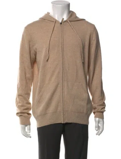 Pre-owned Saks Fifth Avenue Cashmere Crew Neck Hoodie In Neutral