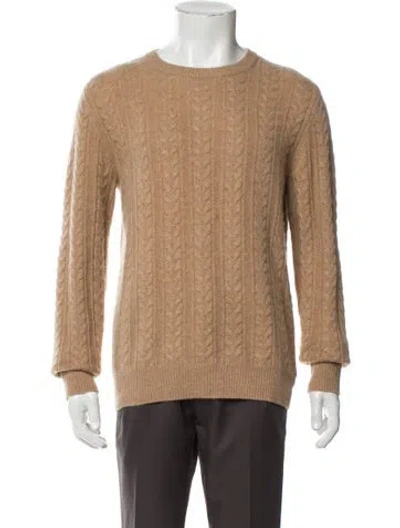 Pre-owned Saks Fifth Avenue Cashmere Crew Neck Pullover In Neutral
