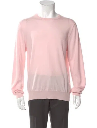 Pre-owned Saks Fifth Avenue Cashmere Crew Neck Pullover In Pink