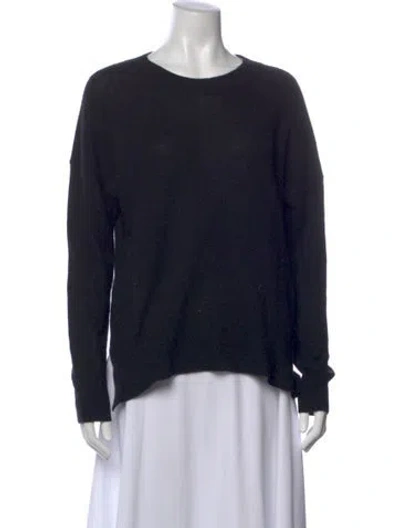 Pre-owned Saks Fifth Avenue Cashmere Crew Neck Sweater In Black