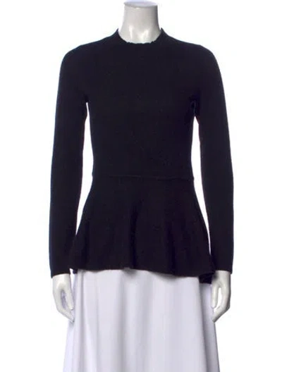 Pre-owned Saks Fifth Avenue Cashmere Crew Neck Sweater In Black