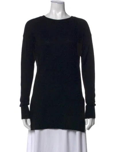 Pre-owned Saks Fifth Avenue Cashmere Crew Neck Sweater In Black
