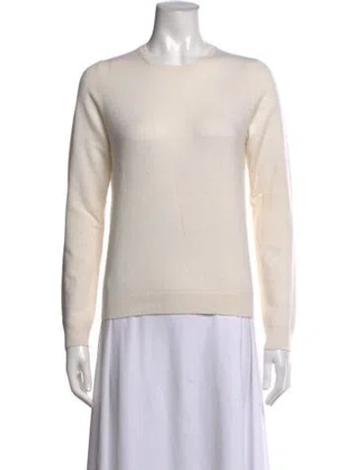 Pre-owned Saks Fifth Avenue Cashmere Crew Neck Sweater In Neutrals
