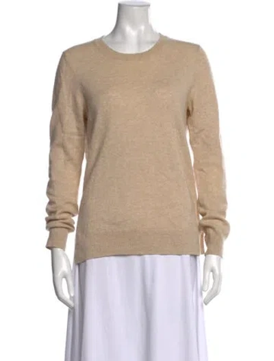Pre-owned Saks Fifth Avenue Cashmere Crew Neck Sweater In Neutrals