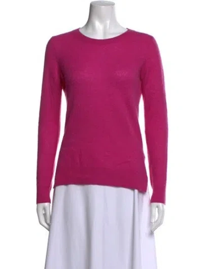 Pre-owned Saks Fifth Avenue Cashmere Crew Neck Sweater In Purple