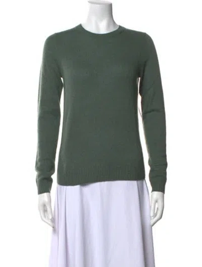 Pre-owned Saks Fifth Avenue Cashmere Crew Neck Sweater W/ Tags In Green