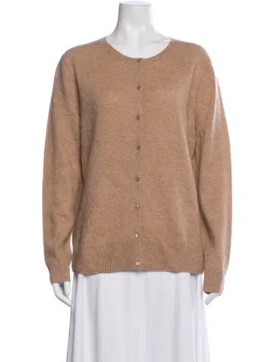 Pre-owned Saks Fifth Avenue Cashmere Crew Neck Sweater W/ Tags In Neutrals