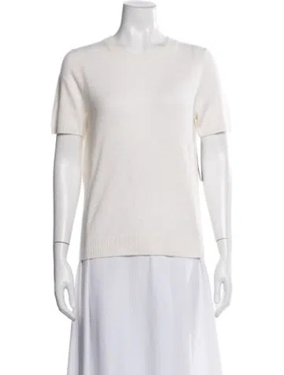 Pre-owned Saks Fifth Avenue Cashmere Crew Neck Sweater W/ Tags In Neutrals