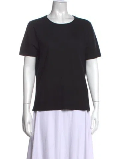 Pre-owned Saks Fifth Avenue Cashmere Crew Neck T-shirt In Black