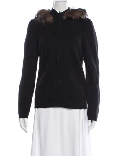 Pre-owned Saks Fifth Avenue Cashmere Jacket In Black