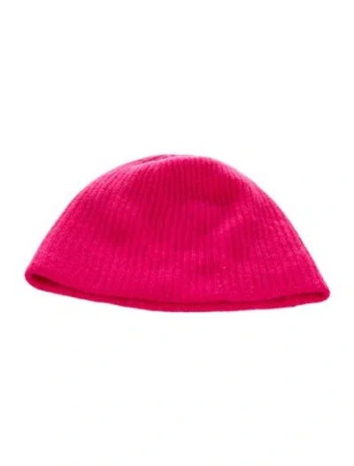 Pre-owned Saks Fifth Avenue Cashmere Knit Beanie W/ Tags In Pink