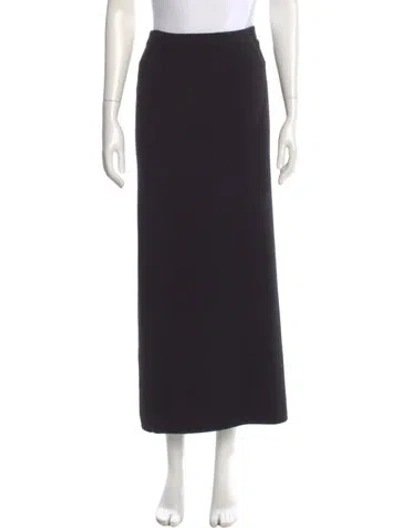 Pre-owned Saks Fifth Avenue Cashmere Midi Length Skirt In Black