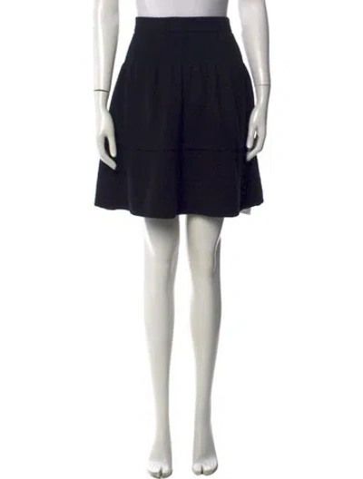 Pre-owned Saks Fifth Avenue Cashmere Mini Skirt In Black