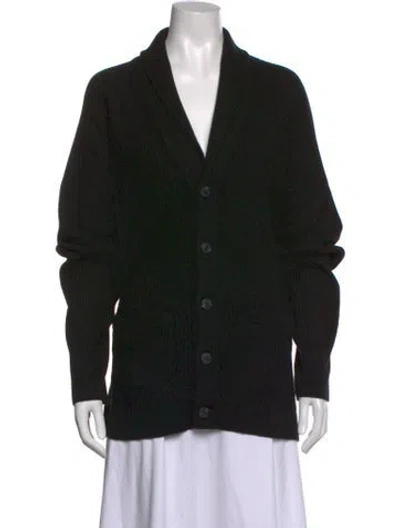 Pre-owned Saks Fifth Avenue Cashmere Open Front Sweater W/ Tags In Black