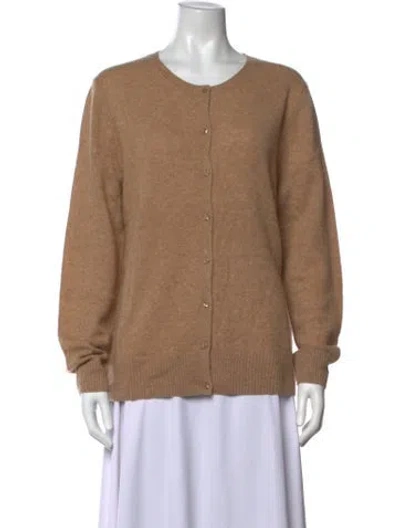 Pre-owned Saks Fifth Avenue Cashmere Open Front Sweater W/ Tags In Neutrals