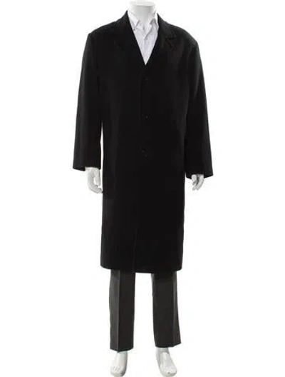 Pre-owned Saks Fifth Avenue Cashmere Overcoat In Black