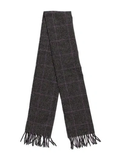 Pre-owned Saks Fifth Avenue Cashmere Printed Scarf In Black