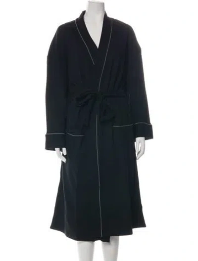 Pre-owned Saks Fifth Avenue Cashmere Robe W/ Tags In Black