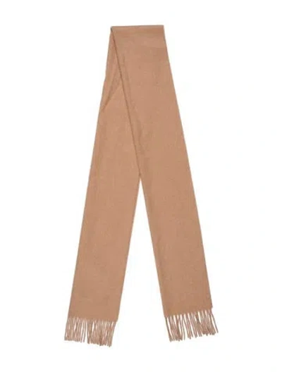 Pre-owned Saks Fifth Avenue Cashmere Scarf In Neutral