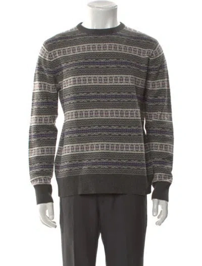 Pre-owned Saks Fifth Avenue Cashmere Striped Pullover In Multi