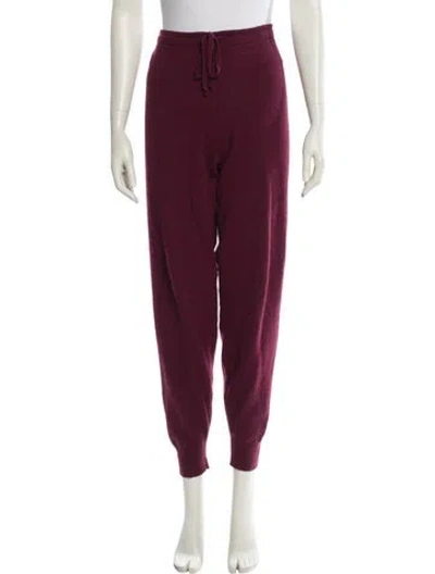 Pre-owned Saks Fifth Avenue Cashmere Sweatpants In Burgundy