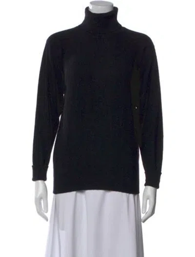 Pre-owned Saks Fifth Avenue Cashmere Turtleneck Sweater In Black