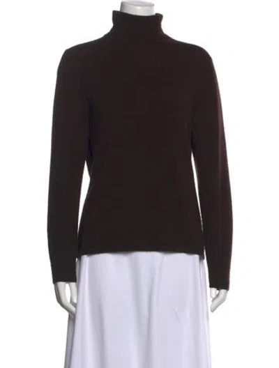 Pre-owned Saks Fifth Avenue Cashmere Turtleneck Sweater In Black