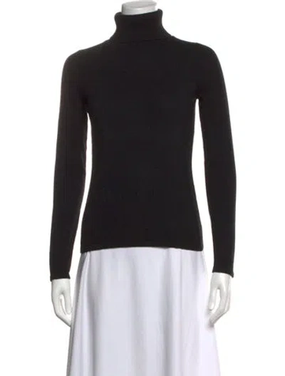Pre-owned Saks Fifth Avenue Cashmere Turtleneck Sweater In Black