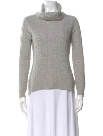 Pre-owned Saks Fifth Avenue Cashmere Turtleneck Sweater In Gray