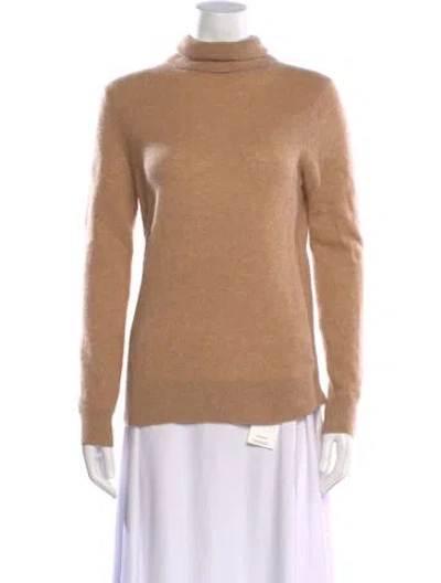 Pre-owned Saks Fifth Avenue Cashmere Turtleneck Sweater In Neutral