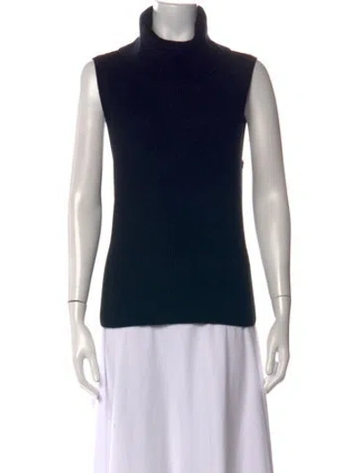 Pre-owned Saks Fifth Avenue Cashmere Turtleneck Sweater W/ Tags In Black