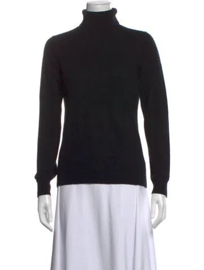 Pre-owned Saks Fifth Avenue Cashmere Turtleneck Sweater W/ Tags In Black