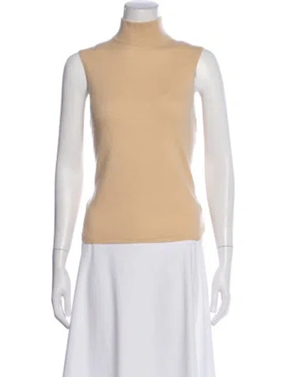 Pre-owned Saks Fifth Avenue Cashmere Turtleneck Sweater In White