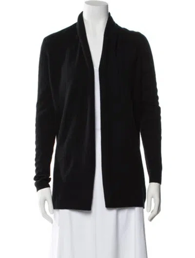 Pre-owned Saks Fifth Avenue Cashmere V-neck Sweater In Black