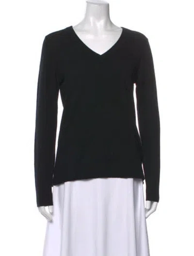 Pre-owned Saks Fifth Avenue Cashmere V-neck Sweater W/ Tags In Black