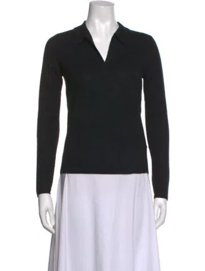 Pre-owned Saks Fifth Avenue Cashmere V-neck Sweater W/ Tags In Black