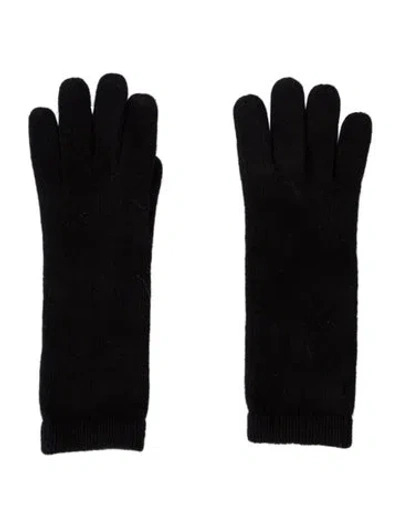Pre-owned Saks Fifth Avenue Cashmere Winter Gloves In Black