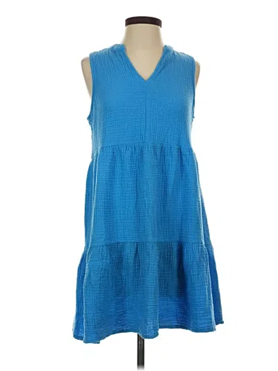 Pre-owned Saks Fifth Avenue Casual Dress In Blue