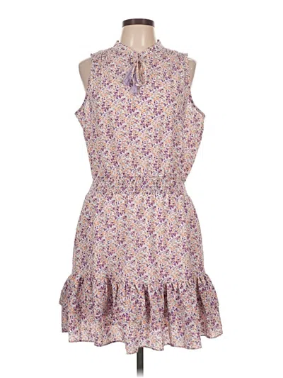 Pre-owned Saks Fifth Avenue Casual Dress In Purple
