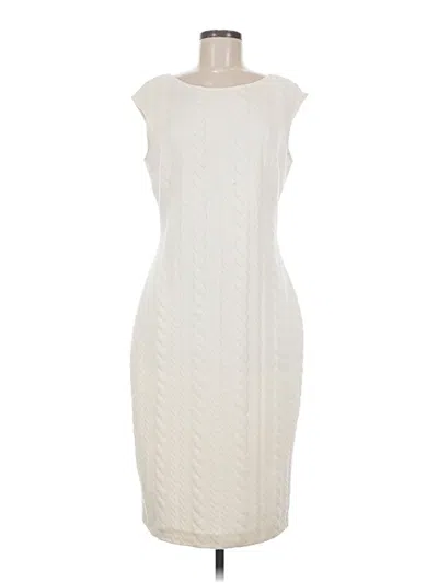 Pre-owned Saks Fifth Avenue Casual Dress In White