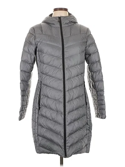 Pre-owned Saks Fifth Avenue Coat In Gray