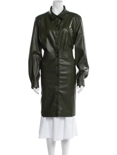 Pre-owned Saks Fifth Avenue Coat In Green
