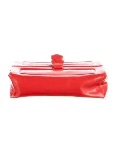Pre-owned Saks Fifth Avenue Cosmetic Bag In Red