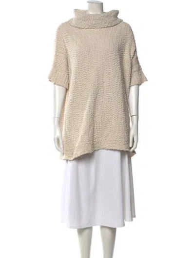 Pre-owned Saks Fifth Avenue Cowl Neck Sweater In Neutral